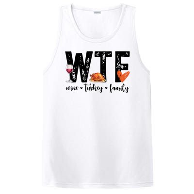 Wtf Wine Turkey Family Thanksgiving Funny PosiCharge Competitor Tank