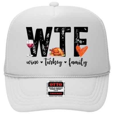 Wtf Wine Turkey Family Thanksgiving Funny Trucker Hat