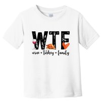 Wtf Wine Turkey Family Thanksgiving Funny Toddler T-Shirt