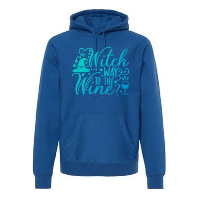 Witch Way To The Wine Funny Halloween Costume Gift Premium Hoodie