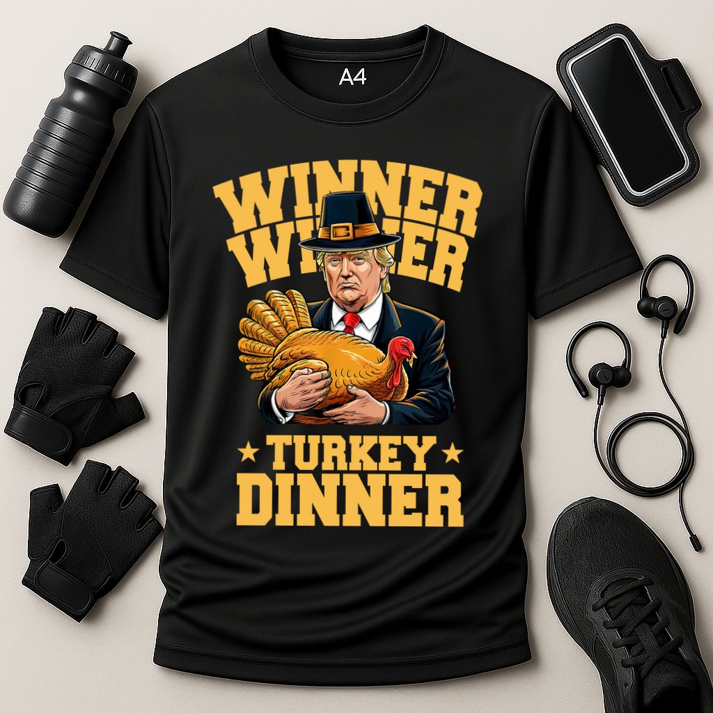 Winner Winnter Turkey Dinner Donald Trump Thanksgiving Funny Cooling Performance Crew T-Shirt