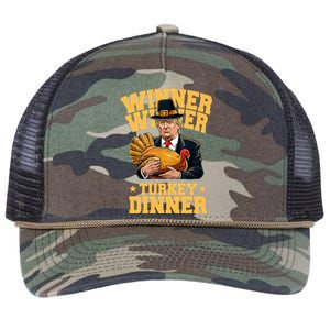 Winner Winnter Turkey Dinner Donald Trump Thanksgiving Funny Retro Rope Trucker Hat Cap