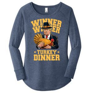 Winner Winnter Turkey Dinner Donald Trump Thanksgiving Funny Women's Perfect Tri Tunic Long Sleeve Shirt