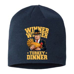 Winner Winnter Turkey Dinner Donald Trump Thanksgiving Funny Sustainable Beanie