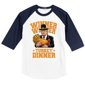 Winner Winnter Turkey Dinner Donald Trump Thanksgiving Funny Baseball Sleeve Shirt