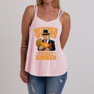 Winner Winnter Turkey Dinner Donald Trump Thanksgiving Funny Women's Strappy Tank