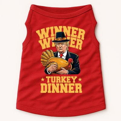 Winner Winnter Turkey Dinner Donald Trump Thanksgiving Funny Doggie Tank