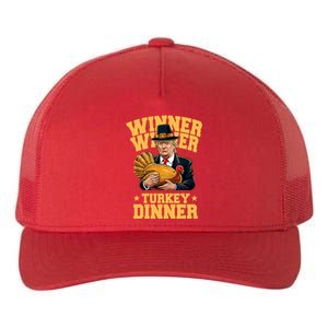 Winner Winnter Turkey Dinner Donald Trump Thanksgiving Funny Yupoong Adult 5-Panel Trucker Hat