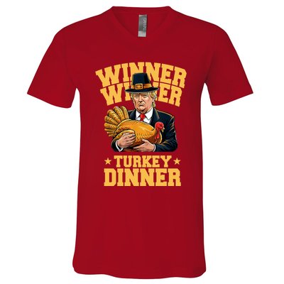 Winner Winnter Turkey Dinner Donald Trump Thanksgiving Funny V-Neck T-Shirt