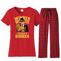 Winner Winnter Turkey Dinner Donald Trump Thanksgiving Funny Women's Flannel Pajama Set