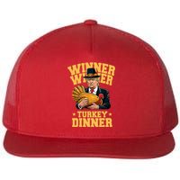 Winner Winnter Turkey Dinner Donald Trump Thanksgiving Funny Flat Bill Trucker Hat