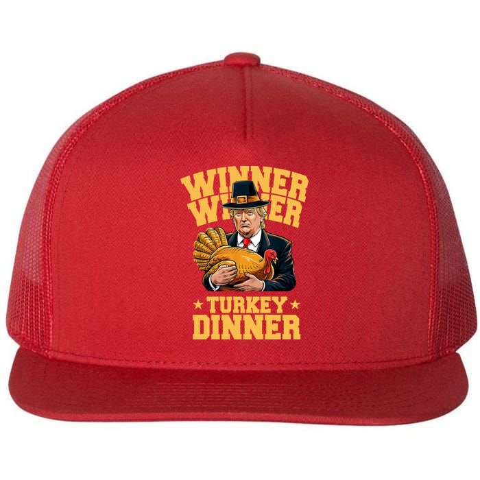 Winner Winnter Turkey Dinner Donald Trump Thanksgiving Funny Flat Bill Trucker Hat