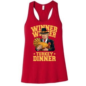 Winner Winnter Turkey Dinner Donald Trump Thanksgiving Funny Women's Racerback Tank