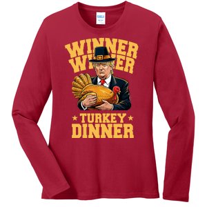 Winner Winnter Turkey Dinner Donald Trump Thanksgiving Funny Ladies Long Sleeve Shirt