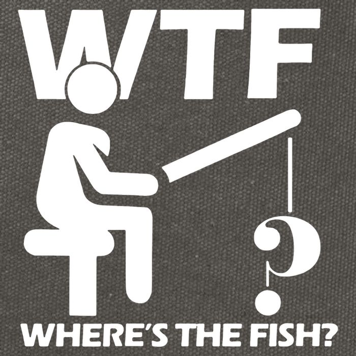 Wtf Wheres The Fish Cotton Canvas Backpack