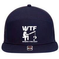 Wtf Wheres The Fish 7 Panel Mesh Trucker Snapback Hat