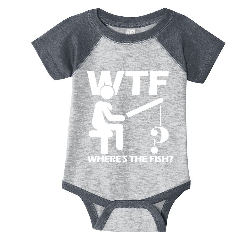 Wtf Wheres The Fish Infant Baby Jersey Bodysuit