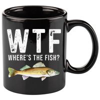 WTF Wheres The Fish Walleye Pike Funny Fishing Gifts 11oz C Handle Ceramic Mug