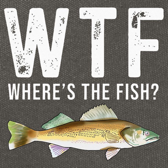 WTF Wheres The Fish Walleye Pike Funny Fishing Gifts Cotton Canvas Backpack