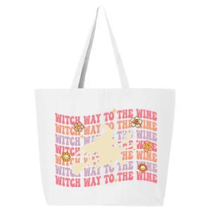 Witch Way To The Wine Retro Groovy Funny Halloween Costume Meaningful Gift 25L Jumbo Tote