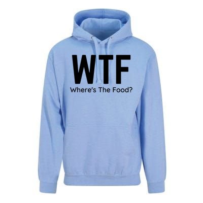 Wtf Wheres The Food Funny Adult Humor Gift Unisex Surf Hoodie