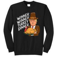 Winner Winner Turkey Dinner Trump Funny Thanksgiving Tall Sweatshirt