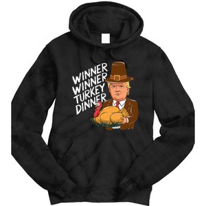 Winner Winner Turkey Dinner Trump Funny Thanksgiving Tie Dye Hoodie