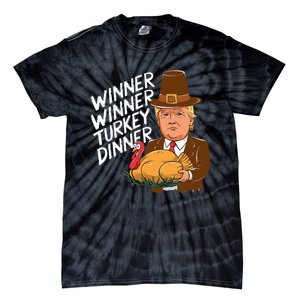 Winner Winner Turkey Dinner Trump Funny Thanksgiving Tie-Dye T-Shirt