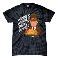 Winner Winner Turkey Dinner Trump Funny Thanksgiving Tie-Dye T-Shirt