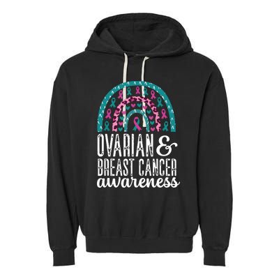 We Wear Teal Ovarian Cancer Awareness Month Garment-Dyed Fleece Hoodie