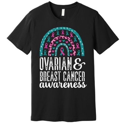 We Wear Teal Ovarian Cancer Awareness Month Premium T-Shirt