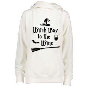 Witch Way To The Wine Shirts Funny Wine Drinking Gift Idea Womens Funnel Neck Pullover Hood