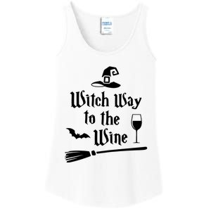 Witch Way To The Wine Shirts Funny Wine Drinking Gift Idea Ladies Essential Tank