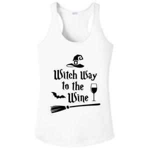 Witch Way To The Wine Shirts Funny Wine Drinking Gift Idea Ladies PosiCharge Competitor Racerback Tank