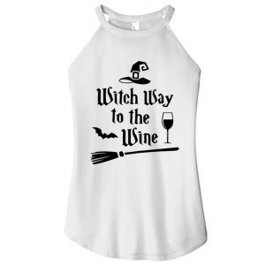 Witch Way To The Wine Shirts Funny Wine Drinking Gift Idea Women's Perfect Tri Rocker Tank