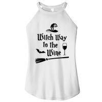 Witch Way To The Wine Shirts Funny Wine Drinking Gift Idea Women's Perfect Tri Rocker Tank