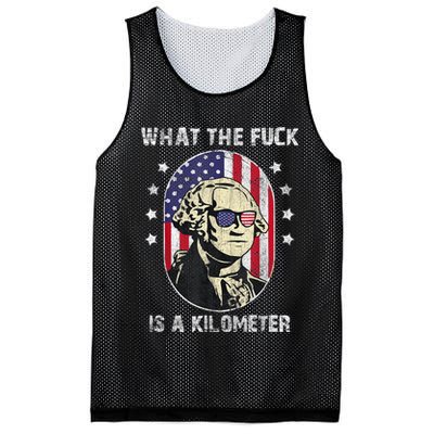 WTF What The Fuck Is A Kilometer George Washington July 4th Mesh Reversible Basketball Jersey Tank
