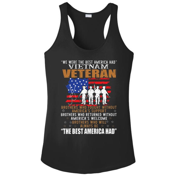 We Were The Best America Had Vietnam Veteran Brothers Who Ladies PosiCharge Competitor Racerback Tank