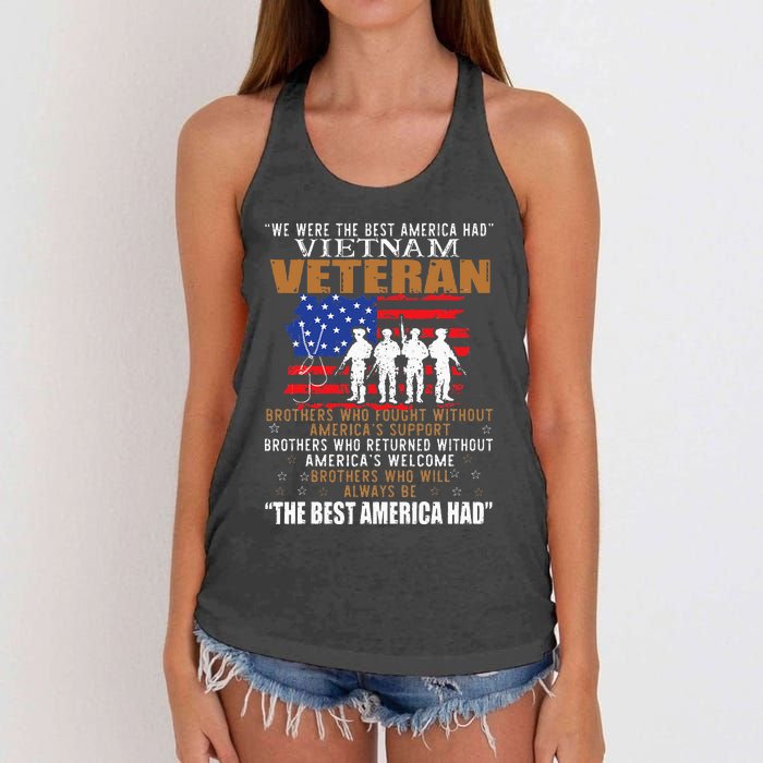 We Were The Best America Had Vietnam Veteran Brothers Who Women's Knotted Racerback Tank