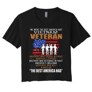 We Were The Best America Had Vietnam Veteran Brothers Who Women's Crop Top Tee