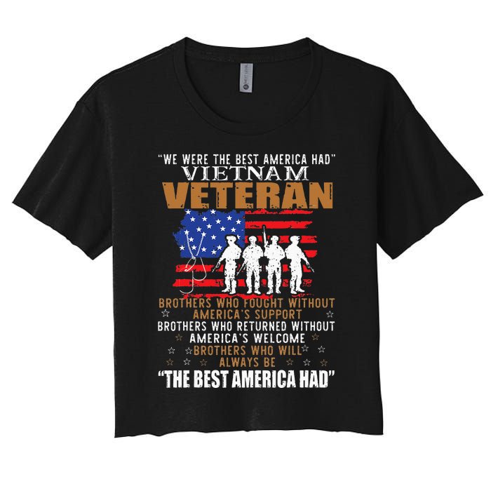 We Were The Best America Had Vietnam Veteran Brothers Who Women's Crop Top Tee