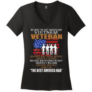 We Were The Best America Had Vietnam Veteran Brothers Who Women's V-Neck T-Shirt