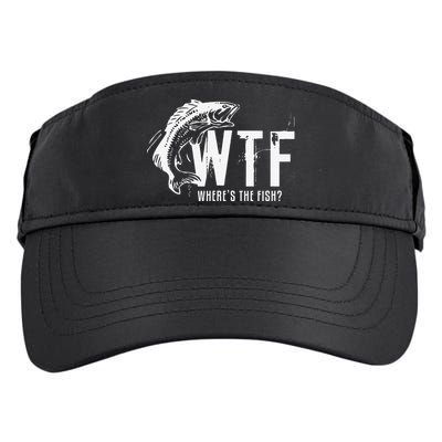 WTF Where's The Fish's Funny Fishing Adult Drive Performance Visor