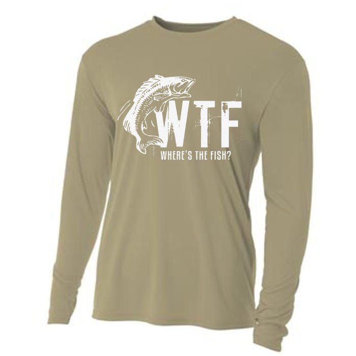 WTF Where's The Fish's Funny Fishing Cooling Performance Long Sleeve Crew