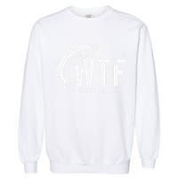 WTF Where's The Fish's Funny Fishing Garment-Dyed Sweatshirt