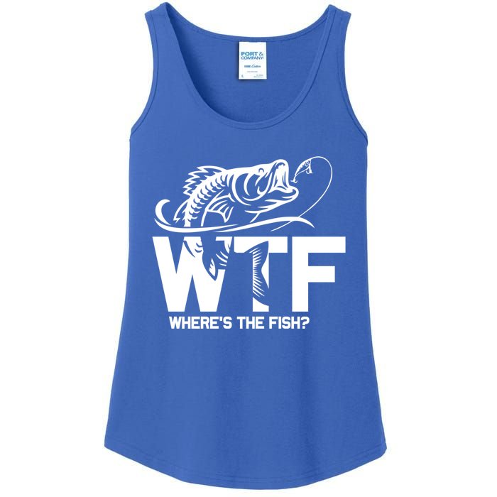 Wtf WhereS The Fish Funny Fishing Lover Gift Funny Gift Ladies Essential Tank