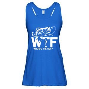 Wtf WhereS The Fish Funny Fishing Lover Gift Funny Gift Ladies Essential Flowy Tank