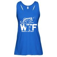 Wtf WhereS The Fish Funny Fishing Lover Gift Funny Gift Ladies Essential Flowy Tank