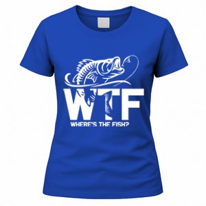 Wtf WhereS The Fish Funny Fishing Lover Gift Funny Gift Women's T-Shirt