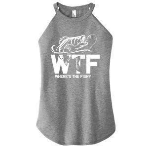 Wtf WhereS The Fish Funny Fishing Lover Gift Funny Gift Women's Perfect Tri Rocker Tank